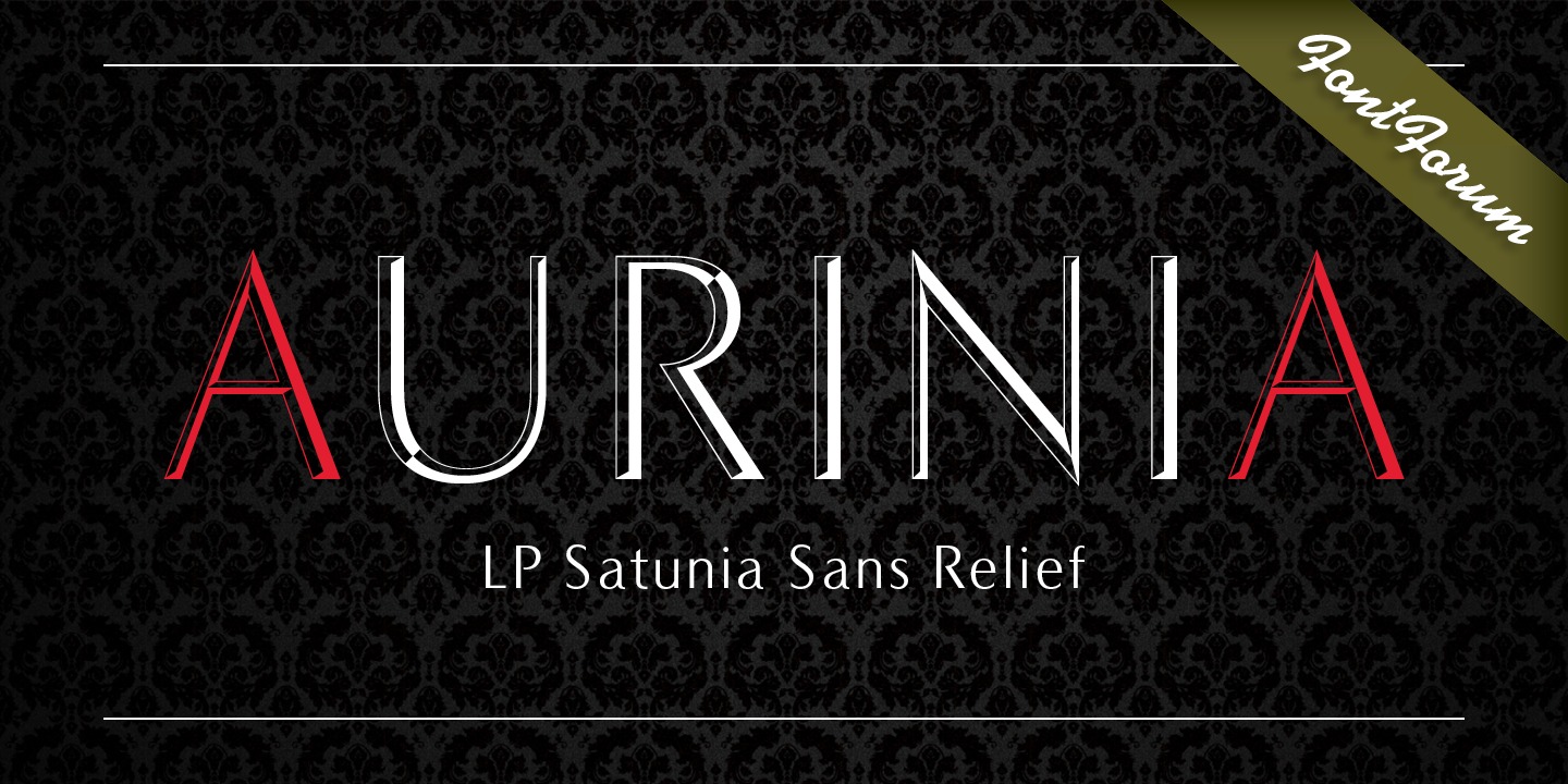 Ejemplo de fuente LP Saturnia Relief